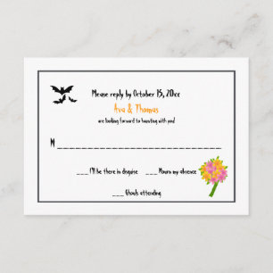 Halloween Hochzeitskarten RSVP Karte