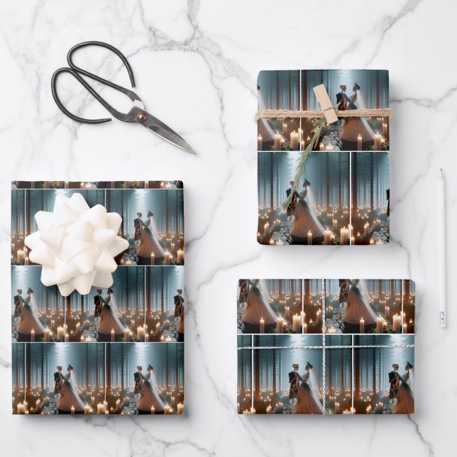 Halloween Hochzeitstanz Geschenkpapier Set (Vorderseite)