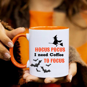 Halloween Hocus Pocus Kaffee Focus Funny Tasse