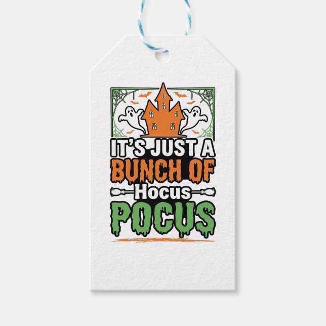 Halloween Hocus Pocus Zitat Vektor Design_1 Geschenkanhänger (Vorderseite)