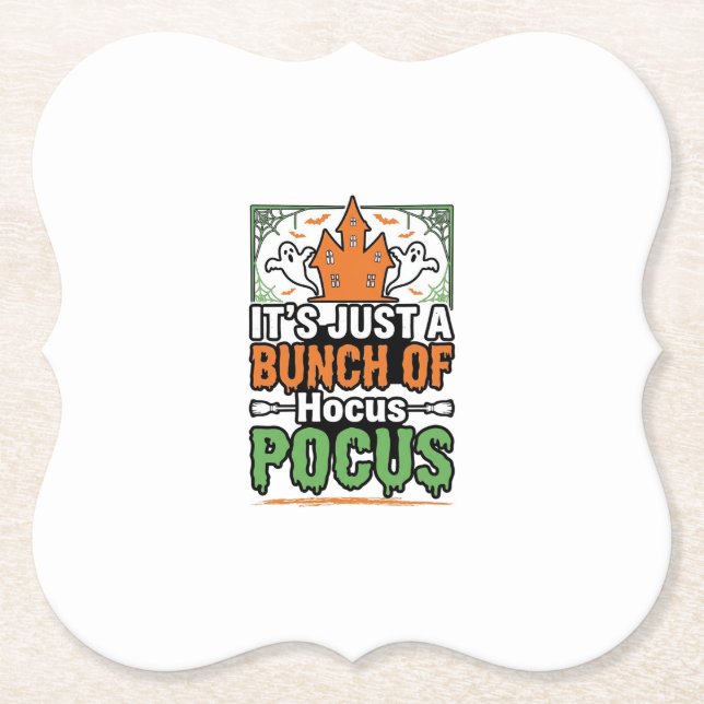 Halloween Hocus Pocus Zitat Vektor Design_1 Untersetzer (Vorderseite)