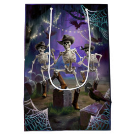 Halloween Hoedown-Herumwirbelung, tanzende Skelett Mittlere Geschenktüte