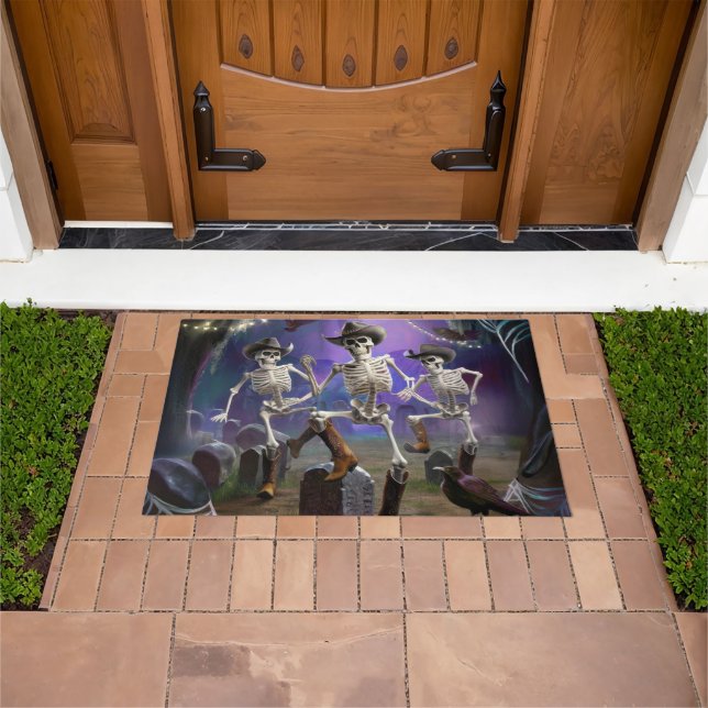 Halloween Hoedown, Line Dancing Skelette Fußmatte (Außenbereich)