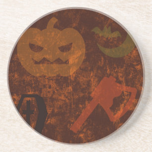 Halloween-Höhepunkte auf dem unheimlichen Hintergr Getränkeuntersetzer