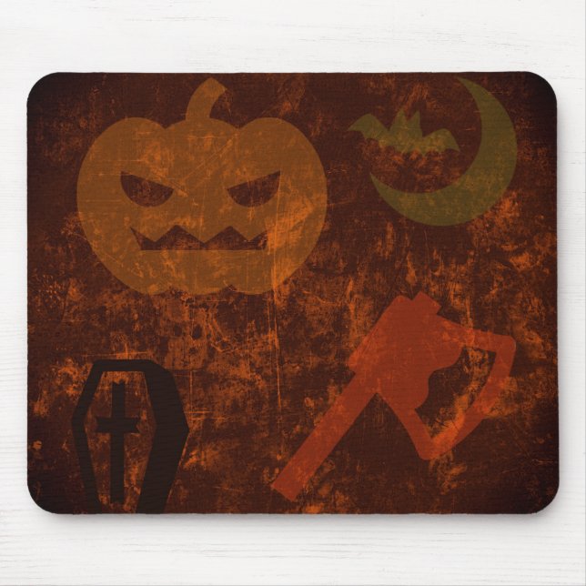 Halloween-Höhepunkte auf dem unheimlichen Hintergr Mousepad (Vorne)