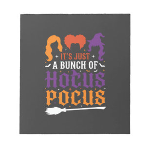 Halloween Hokuspokus Hexen-Typografie Vektor Notizblock