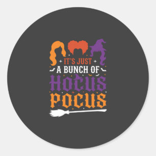 Halloween Hokuspokus Hexen-Typografie Vektor Runder Aufkleber