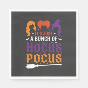 Halloween Hokuspokus Hexen-Typografie Vektor Serviette