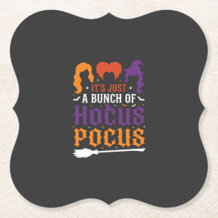 Halloween Hokuspokus Hexen-Typografie Vektor Untersetzer