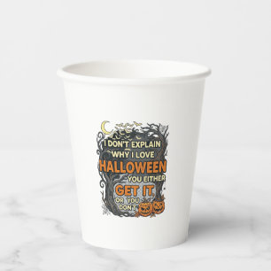 Halloween Hol es Gruselig Baum Kürbisse Fledermäus Pappbecher