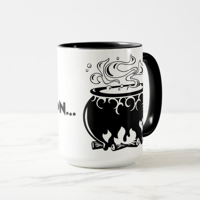 Halloween Hold My Cauldron Tasse, 15 oz Tasse (VorderseiteRechts)