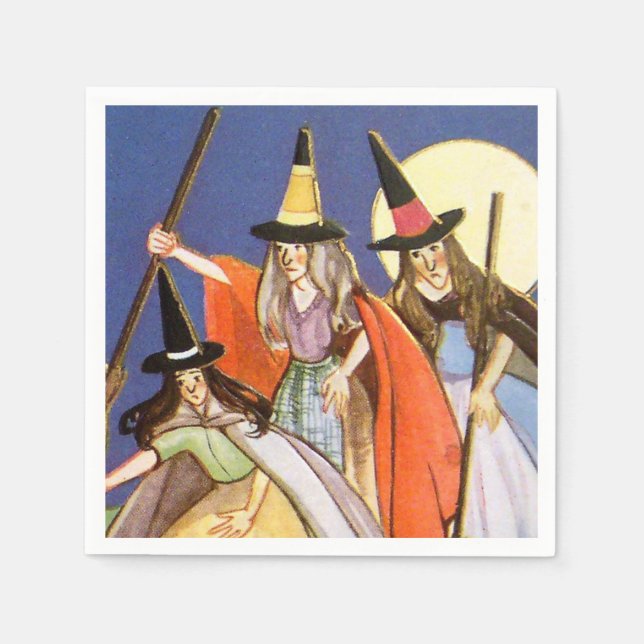 Halloween Holiday Hexen Party Napkins Serviette (Vorderseite)