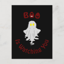 Halloween Holiday Postkarte | Boo beobachtet dich