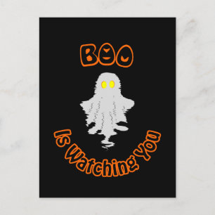 Halloween Holiday Postkarte   Boo beobachtet dich
