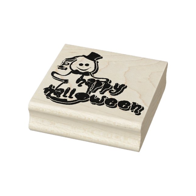 Halloween Holzkunst Briefmarke/Geist Gummistempel (Stempel)