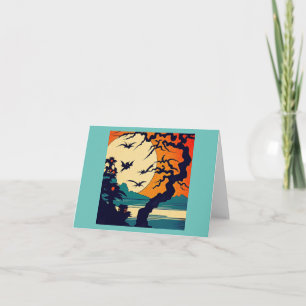 Halloween - Holzschnitt Art 7 Karte