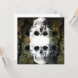 Halloween Horror - 3 Skulls Graffiti Burst Einladung