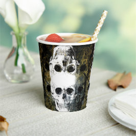 Halloween Horror - 3 Skulls Graffiti Burst Pappbecher