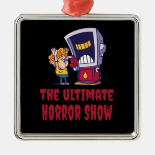 Halloween - Horror auf Tankstelle anzeigen Ornament Aus Metall