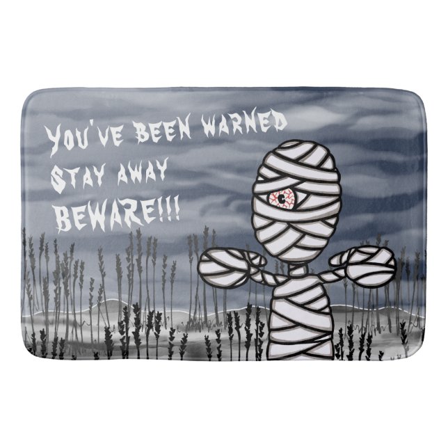 Halloween Horror Creepy Mummy Badematte (Vorderseite)