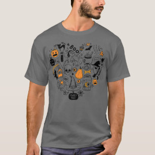 Halloween Horror Dinge Herz Spooky Vibes Funny H T-Shirt