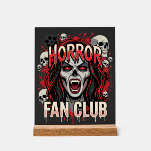 Halloween-Horror-Fan-Club-Vampir-Schädel Acrylschild