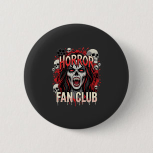 Halloween Horror Fan Club Vampir-Schädel Button