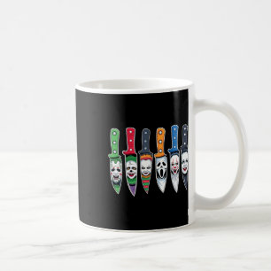 Halloween-Horror Filmfiguren in Knives Beängstigen Kaffeetasse