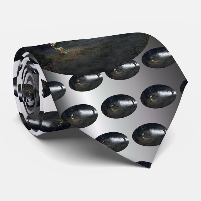 Halloween Horror House Krawatte (Gerollt)