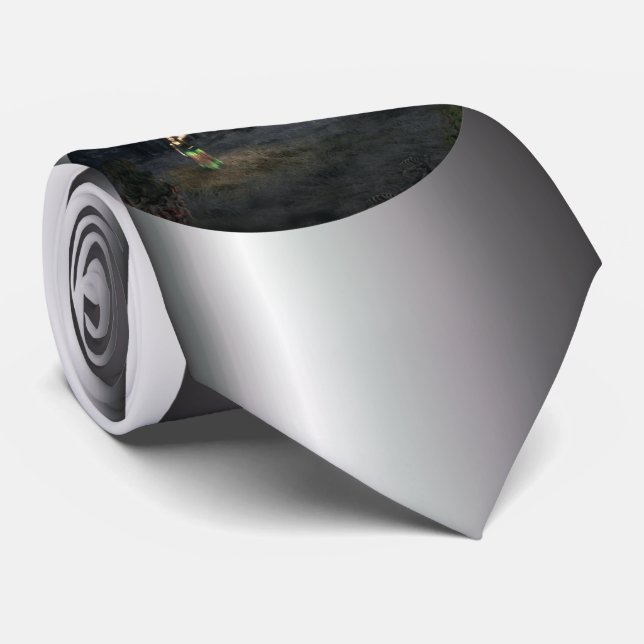 Halloween Horror House Krawatte (Gerollt)