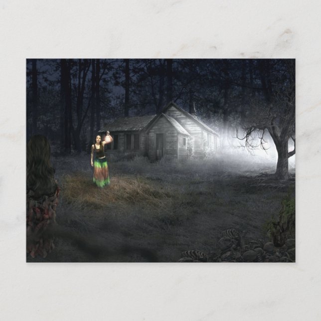 Halloween Horror House Postkarte (Vorderseite)