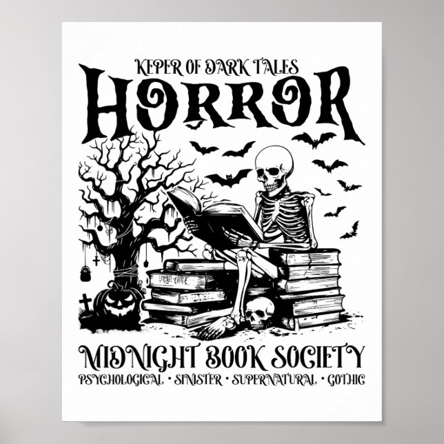 Halloween Horror Midnight Book Club Society Litera Poster (Vorne)