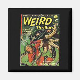 Halloween Horror Monster Vintages Comic Buchreklam Magnet