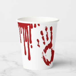 Halloween Horror Movie Bloody Handprints Pappbecher