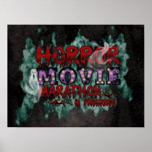 Halloween Horror Movie Marathon läuft Poster
