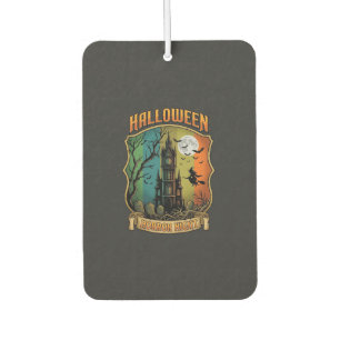 Halloween Horror Night Spukhaus Hexe Vollmond Autolufterfrischer