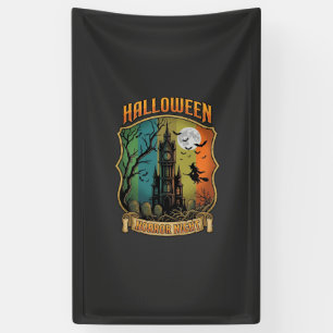 Halloween Horror Night Spukhaus Hexe Vollmond Banner