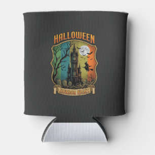 Halloween Horror Night Spukhaus Hexe Vollmond Dosenkühler