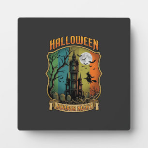 Halloween Horror Night Spukhaus Hexe Vollmond Fotoplatte