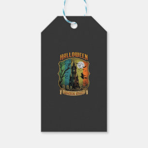 Halloween Horror Night Spukhaus Hexe Vollmond Geschenkanhänger