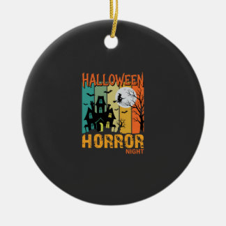 Halloween Horror Night Spukhaus Vektor_1 Keramik Ornament