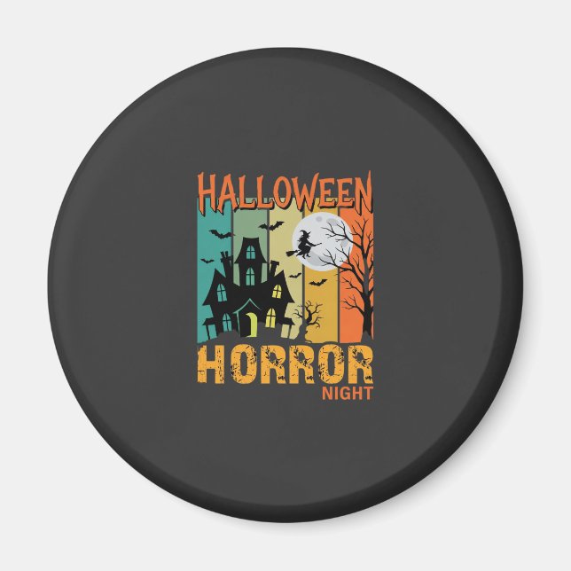 Halloween Horror Night Spukhaus Vektor_1 Magnet (Vorne)