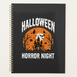 Halloween Horror Night Verlassenes Schloss Vintage Planer