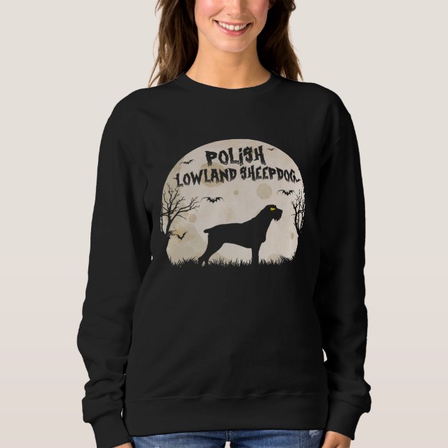 Halloween Horror Polish Lowland Sheepdog Sweatshirt (Vorderseite)
