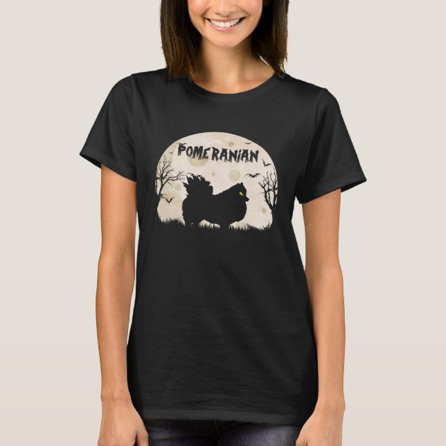 Halloween Horror Pomeranian T-Shirt (Vorderseite)