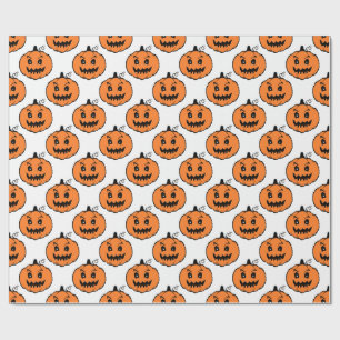 Halloween Horror Pumpkin Pattern Wrapping Paper Geschenkpapier