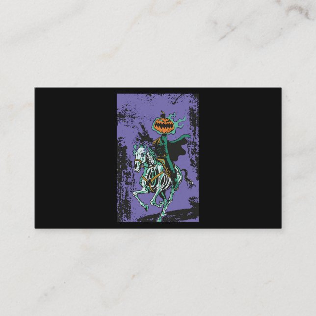 Halloween Horror Skeleton Cowboy Reitsaal Visitenkarte (Vorderseite)