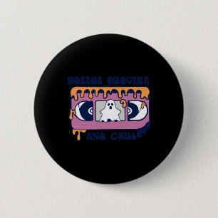 Halloween-Horror und Chill-Retro-Videoband Button