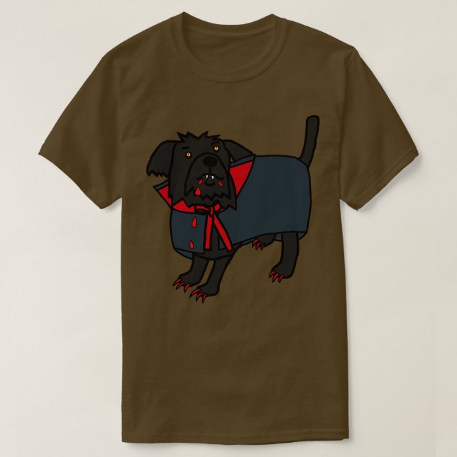 Halloween Horror Vampire Dog T-Shirt (Design vorne)