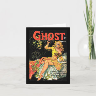Halloween Horror Vintag Ghost Comic Book Retro Sc Karte
